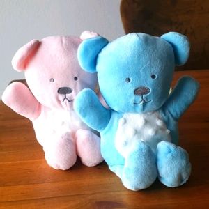 Animaladventure Set of Pink & Blue 11" Besrs New!